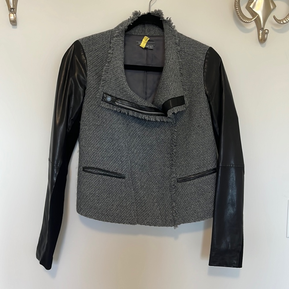 Vince Wool and Leather Moto Jacket